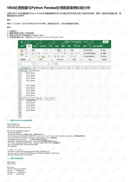Python Pandas效率案例研究:數(shù)據(jù)處理與分析的加速器 Python Pandas效率案例研究:數(shù)據(jù)處理與分析的加速器